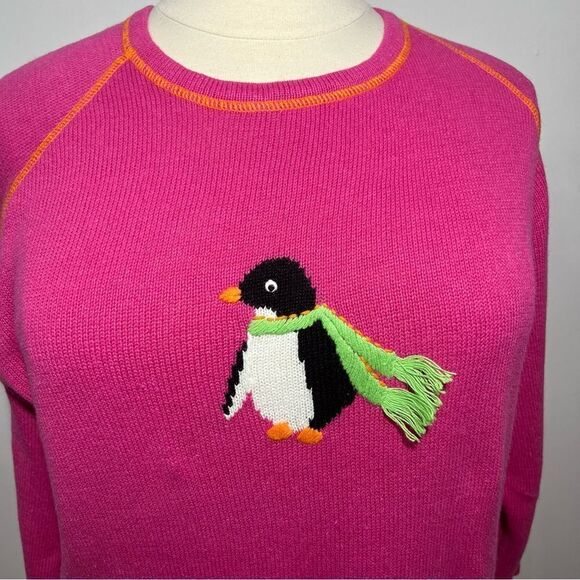 Vintage Quacker Factory Hot Pink Penguin Sweater‎ -- 1X - Picture 6 of 10